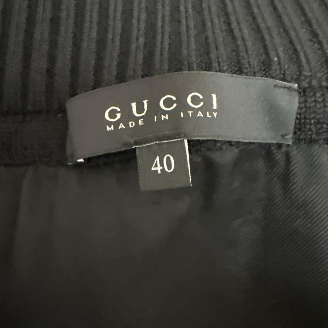 希少廃盤 GUCCI ベルト付き 上質ウール ラップスカート 黒 サイズ40