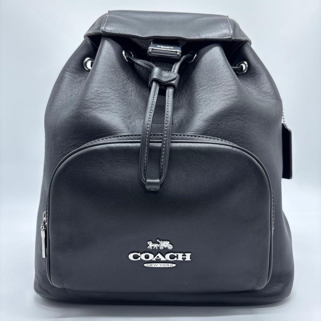 コーチ リュック バックパック レザー ロゴ CT811 ブラック