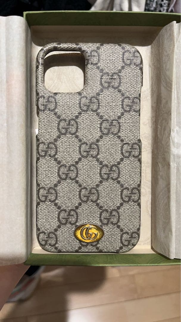 GUCCI GGパターン iPhone13 ケース ベージュ