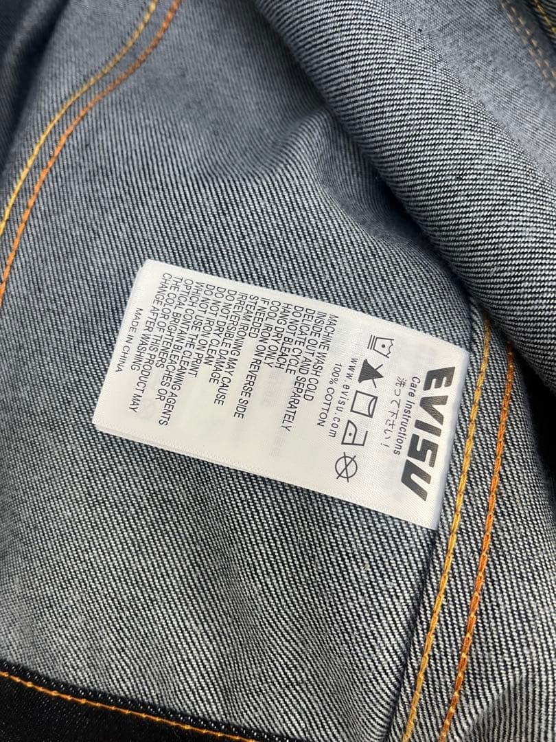 EVISU エクリュカモメプリント リラックスフィット デニムジャケット