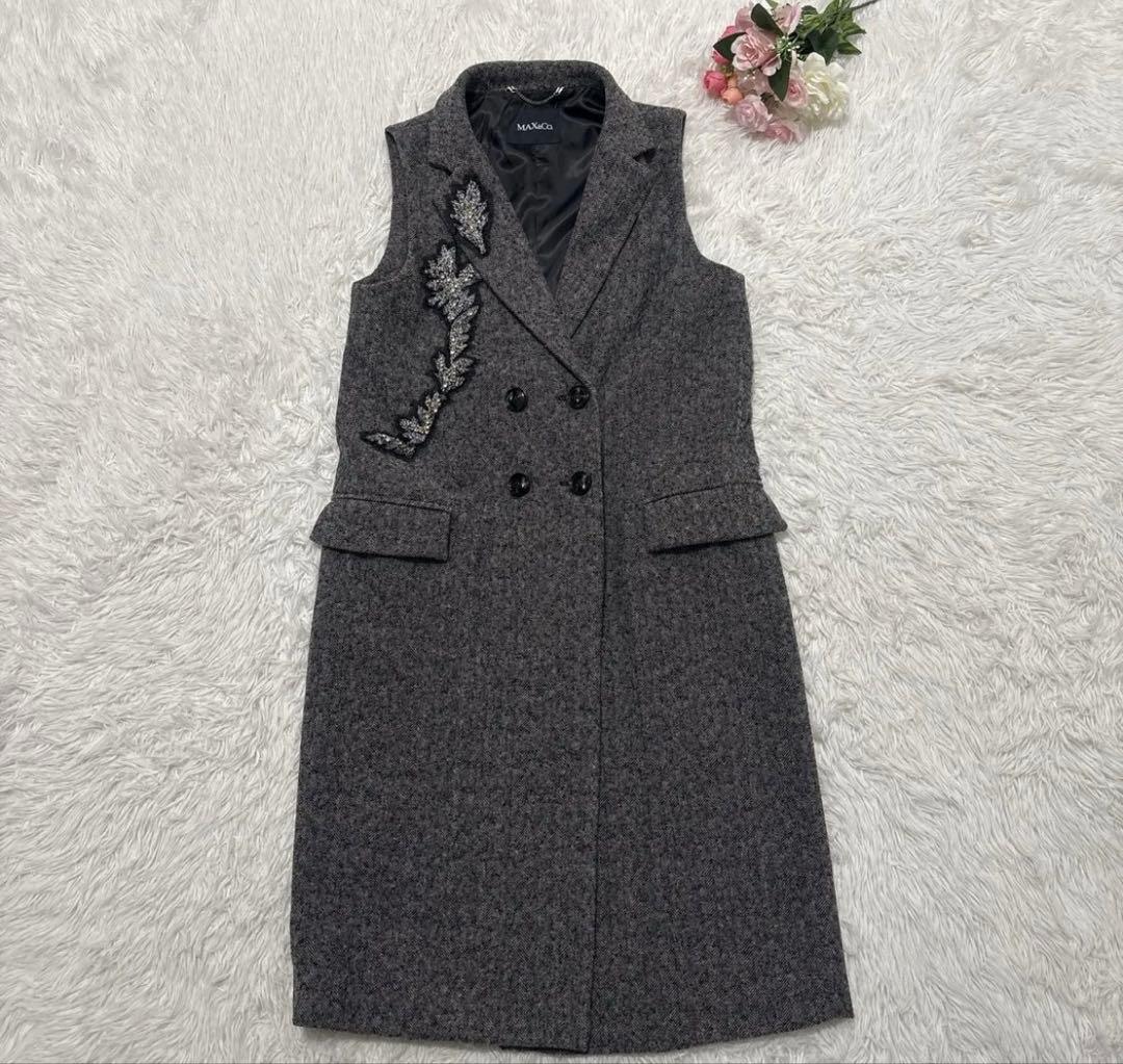 MAX&Co マックスマーラ ヘリンボーン ロングジレ ベスト