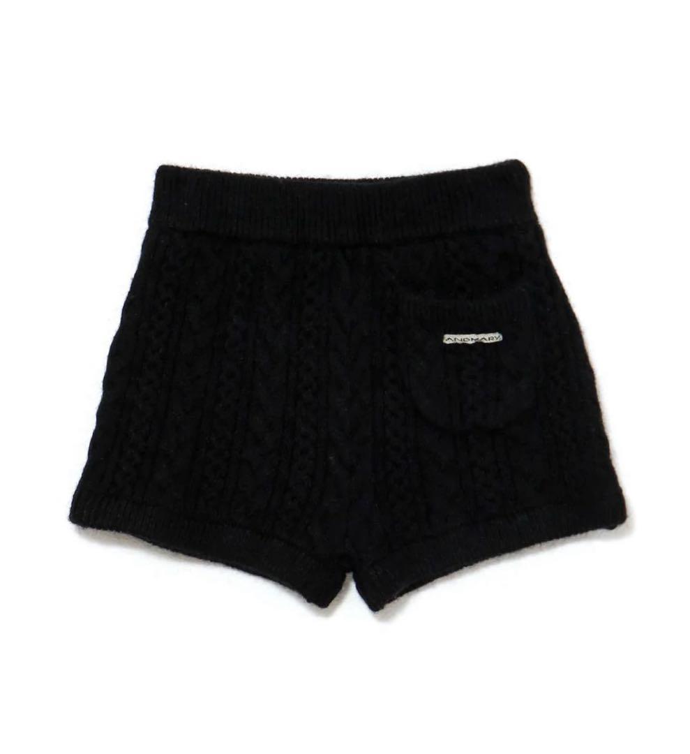 パンツ andmary Mary knit pants black