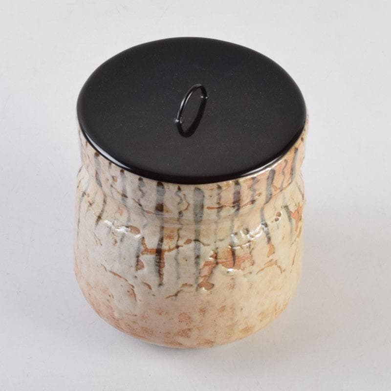 茶道具　志野焼　瀬戸　陶三郎作　水指　共箱　C　8731