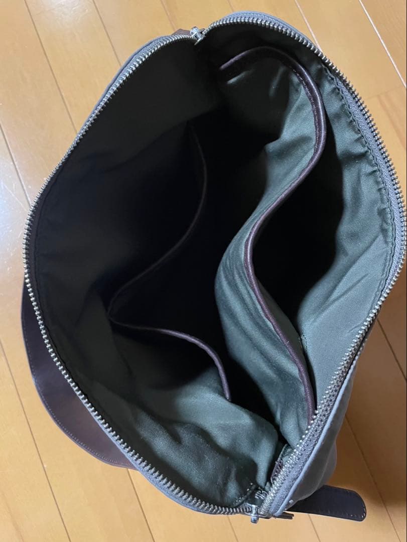 crewre ナイロンレザーショルダーバッグ mocha gray