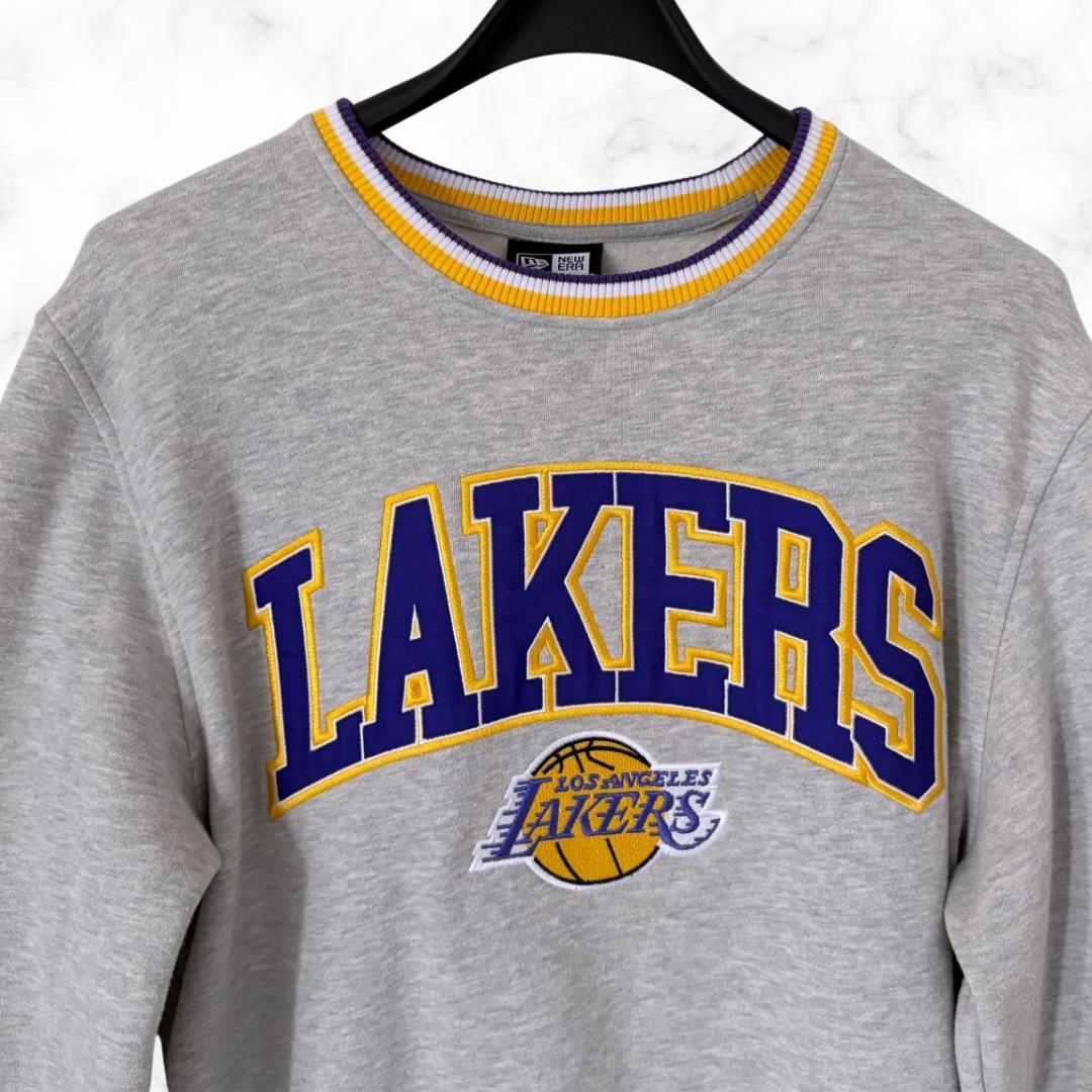 【アメリカ限定】NEW ERA LAKERS 刺繍スウェット【新古品】