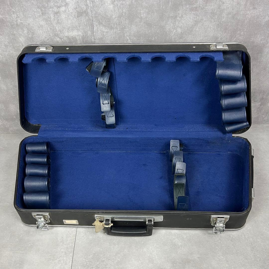 良品　尺八レザーハードケース　10本収納　台形型　持ち運び　サイズ違い　和楽器