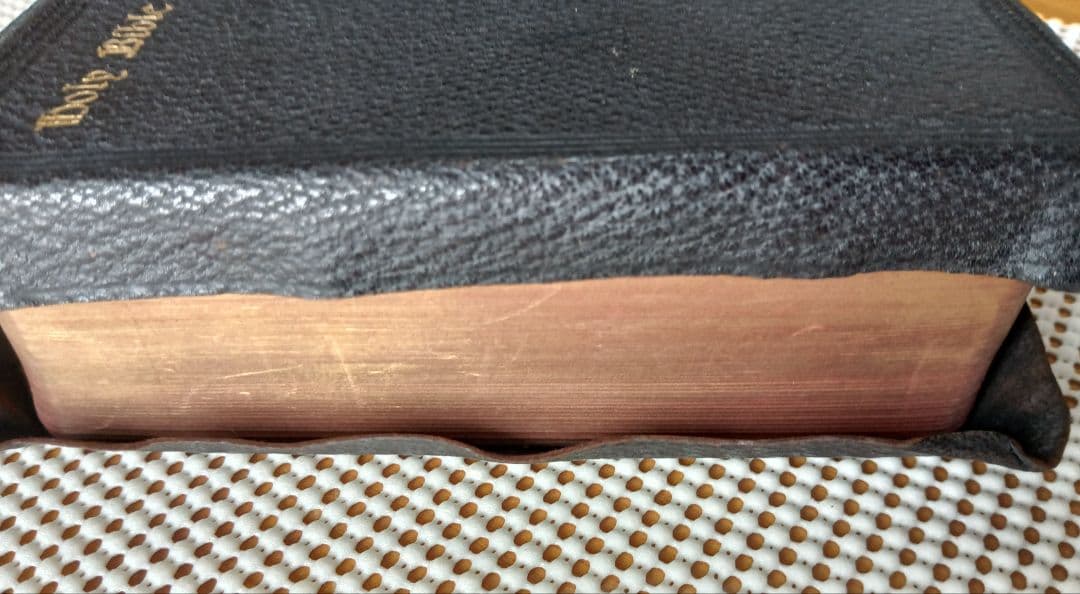 総革装・三方金■旧新約聖書　Holy Bible　東京/米国聖書會社　大正3年