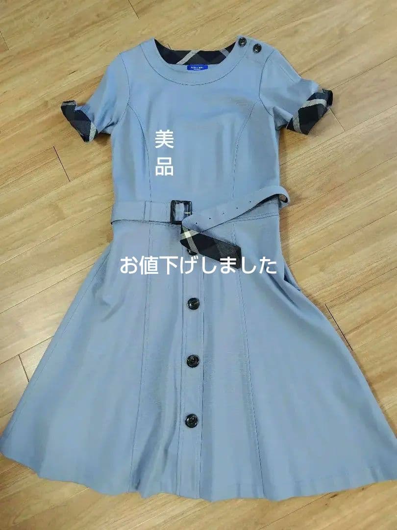 ブルーレーベル クレストブリッジ 半袖ワンピースボタン付き