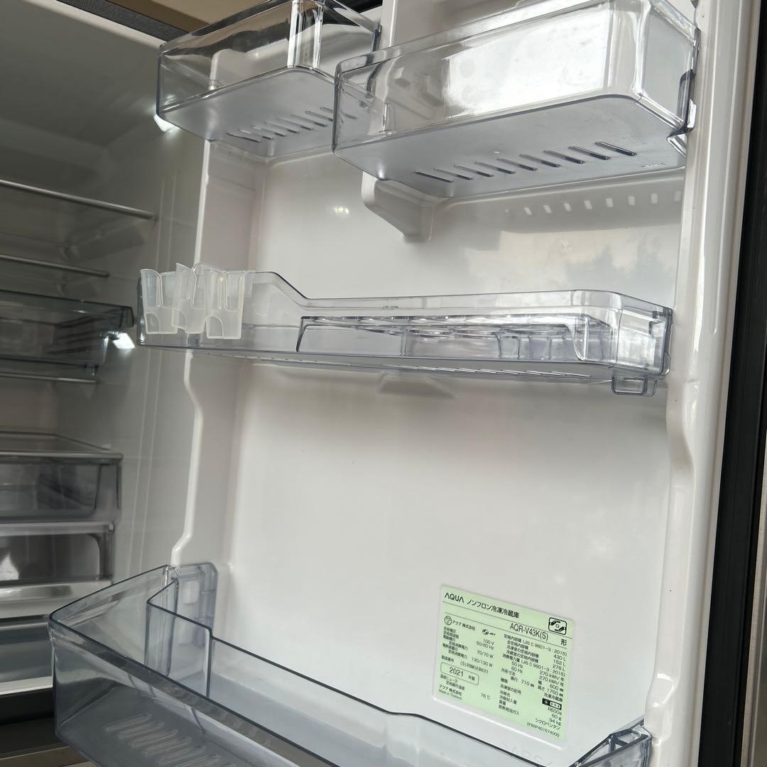 送料設置無料　アクア　人気モデル　大型冷蔵庫　415L 2021年製