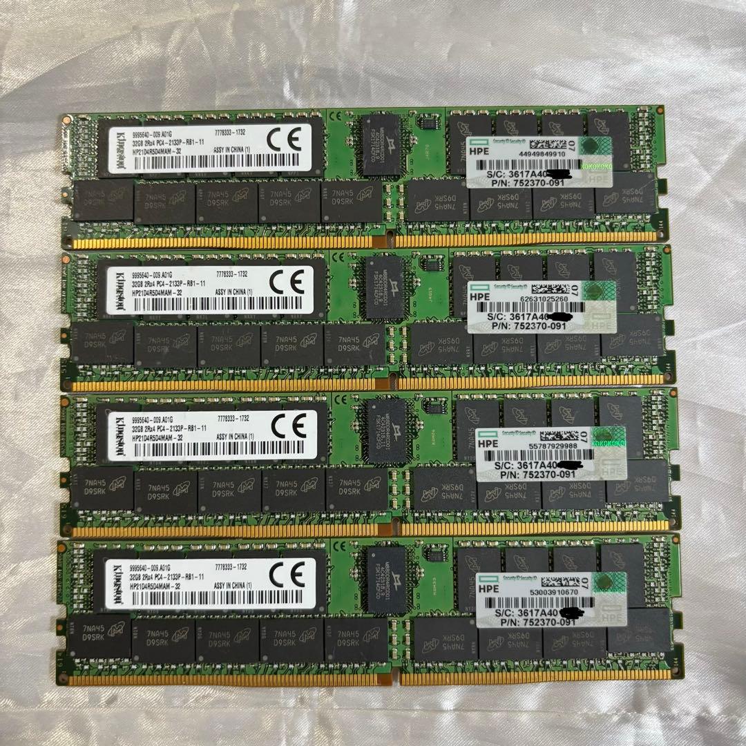 Kingston メモリ32GB 2R×4 PC4-2133P 合計128GB