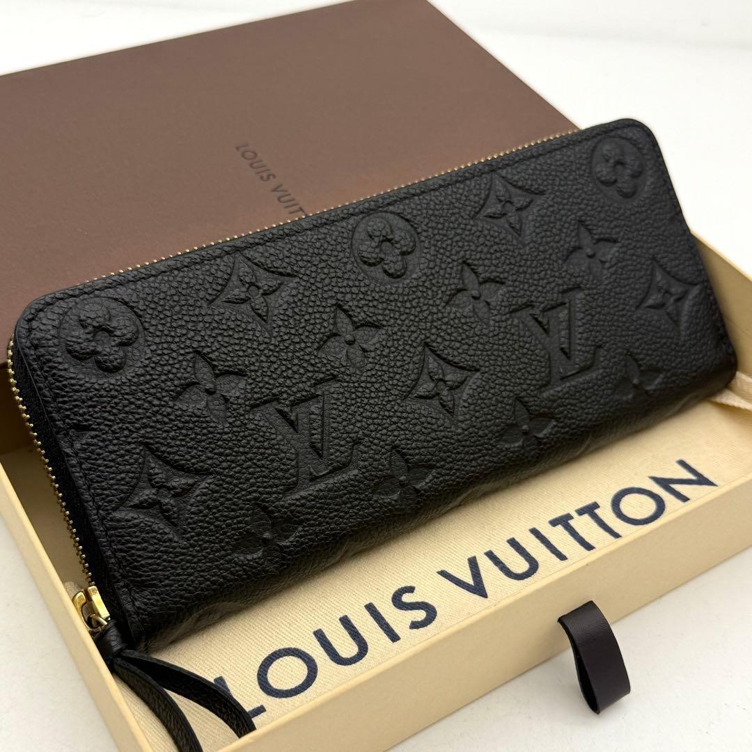 【新品近い】ルイヴィトン ポルトフォイユ クレマンス 黒 長財布 アンプラント