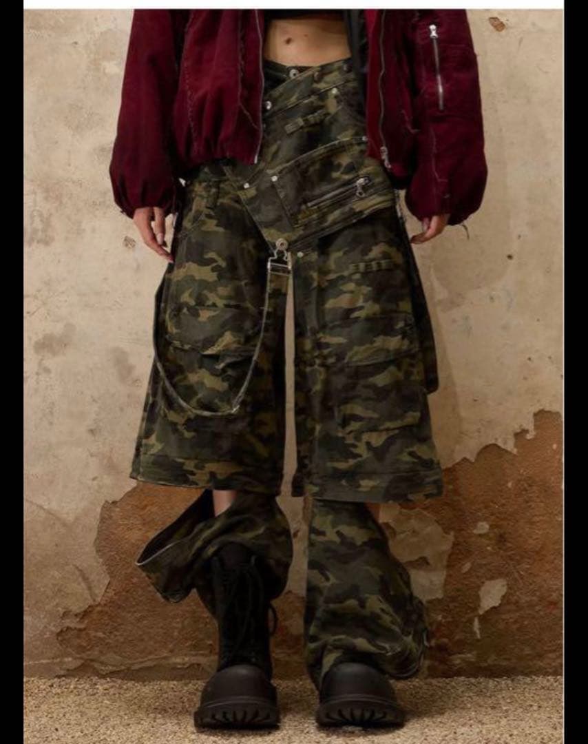 最安値 person soul パーソンソウル 迷彩カーゴパンツ 着画あり