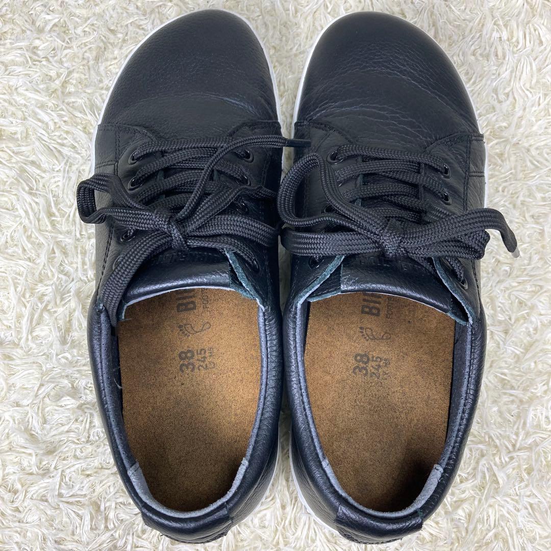 『未使用級』ビルケンシュトック　職業靴　QO500 レザースニーカー　ブラック