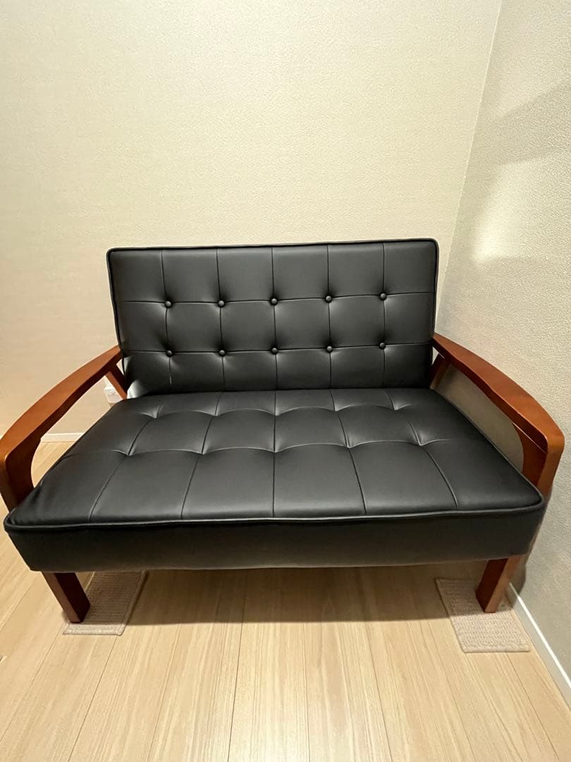 美品　ニトリ　ルッキ2 2シーター　ブラック　Nシールド