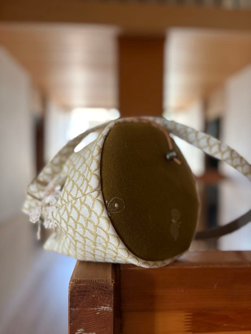 ミナペルホネン◯ハンドメイド◯調節可能ショルダー　マール巾着bag