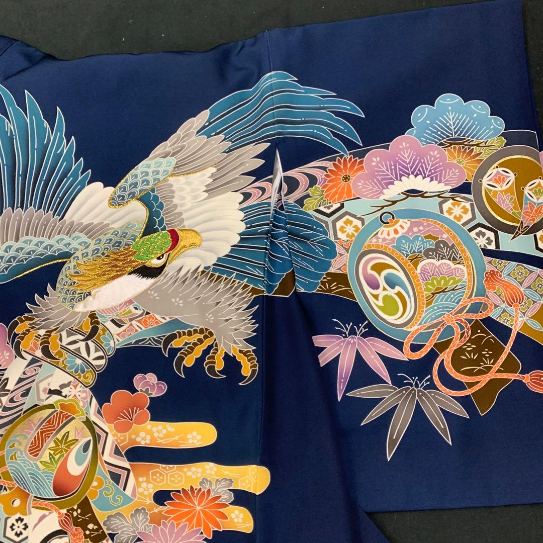 有名店在庫 最高級新品正絹産着京友禅工芸紅型美術、特撰豪華刺繍、大鷹熨斗古典文