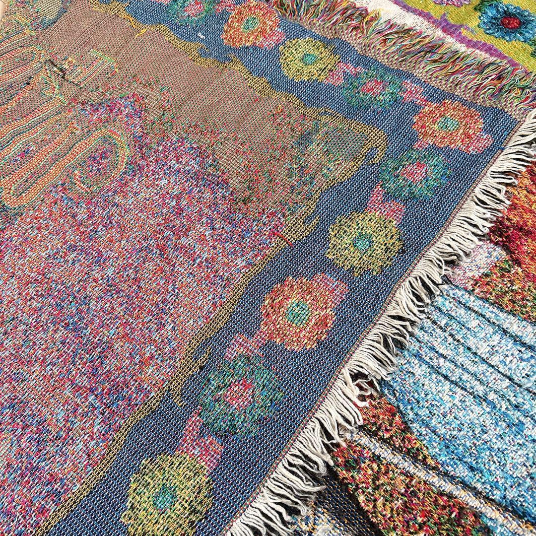 90s オズの魔法使い OZ ヴィンテージ ラグマット フリンジ カーペット▲