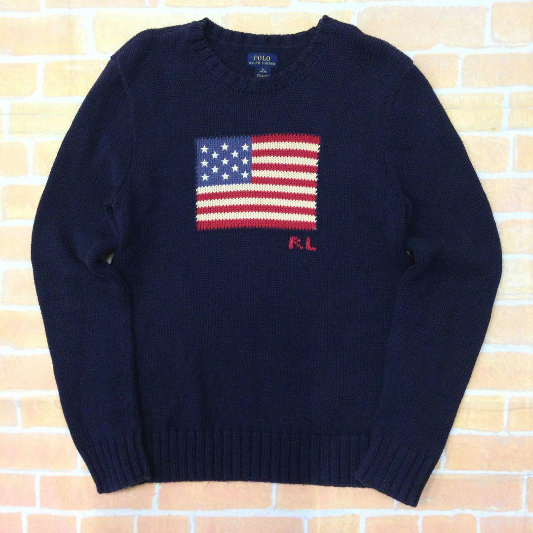 MY　ポロラルフローレン　コットンニットセーター　XL （赤4）