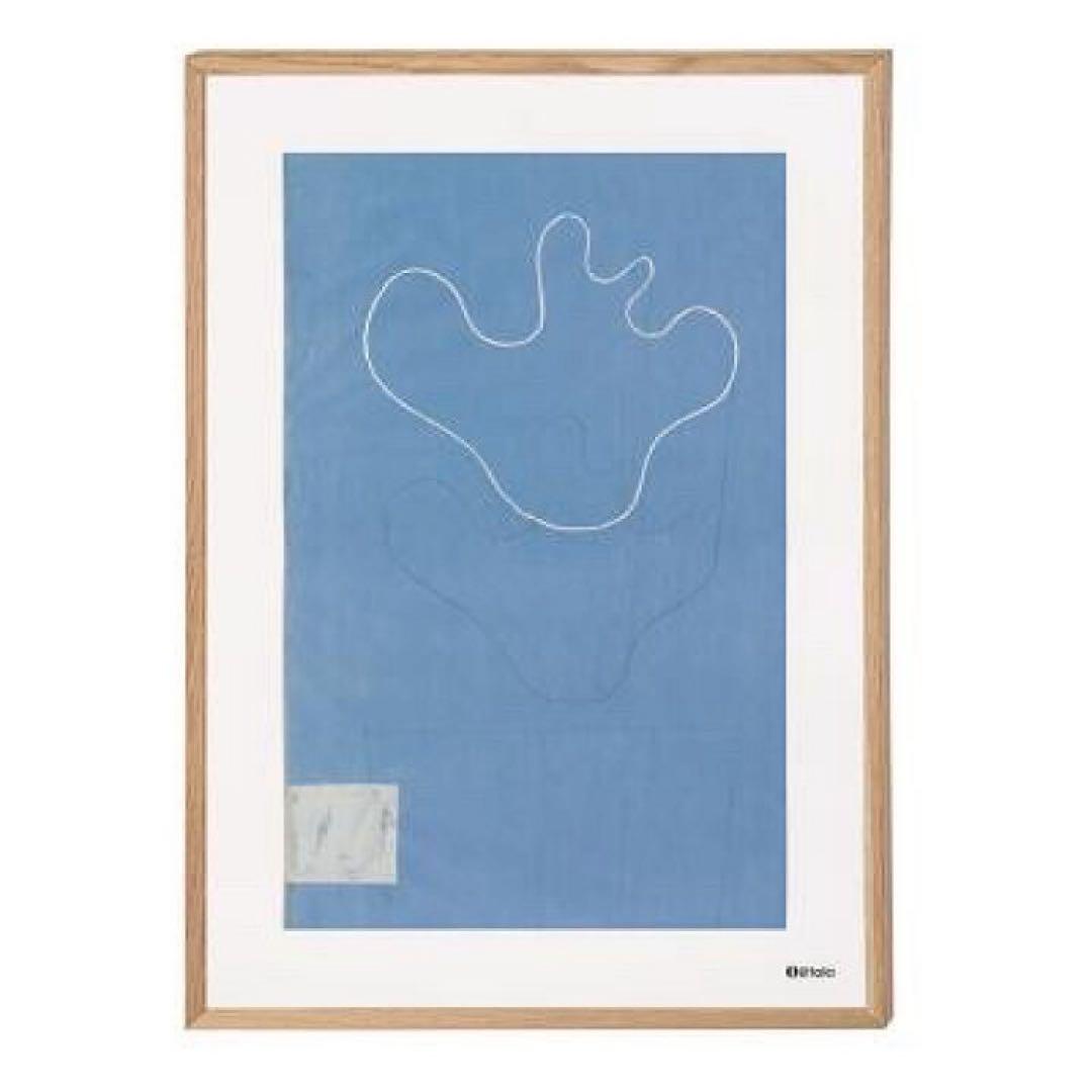 イッタラ　アートポスター アルヴァ・アアルト スケッチ ブルー