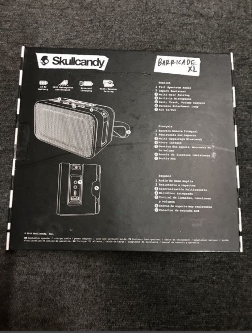 ワイヤレススピーカー スカルキャンディ－ バリケードXL Bluetooth