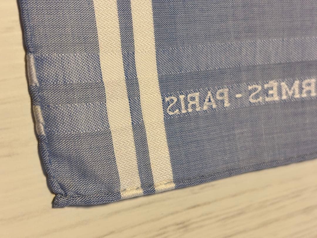 HERMES エルメス　ハンカチーフ 《エルメス・パリ》ブルー　未使用２枚