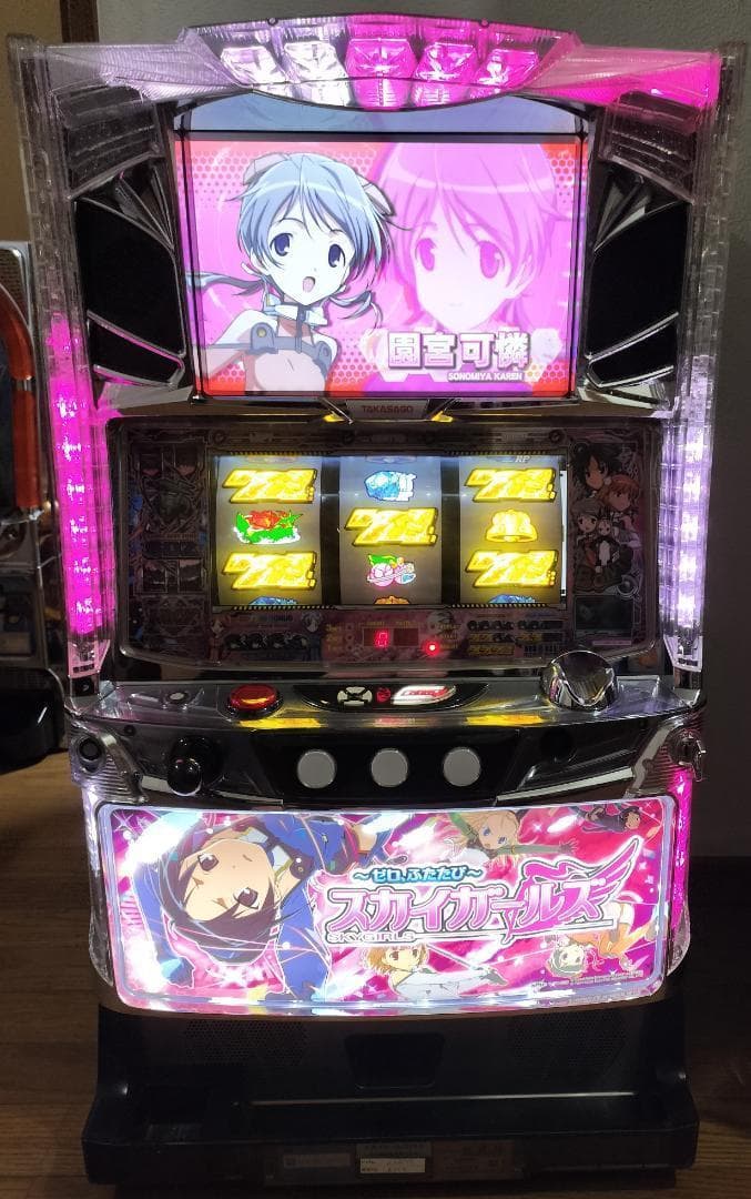 【パチスロ実機】コナミ★スカイガールズ～ゼロ、ふたたび～【不要機付】