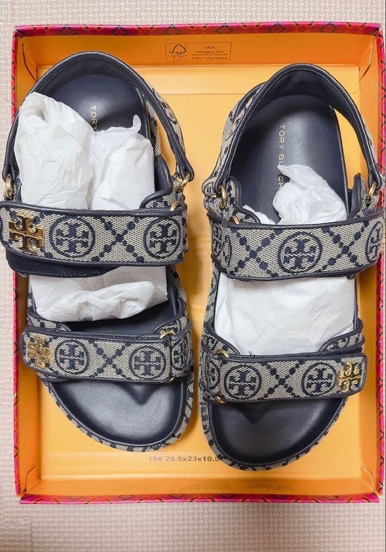 靴 Tory Burch T Monogram 7.5 US