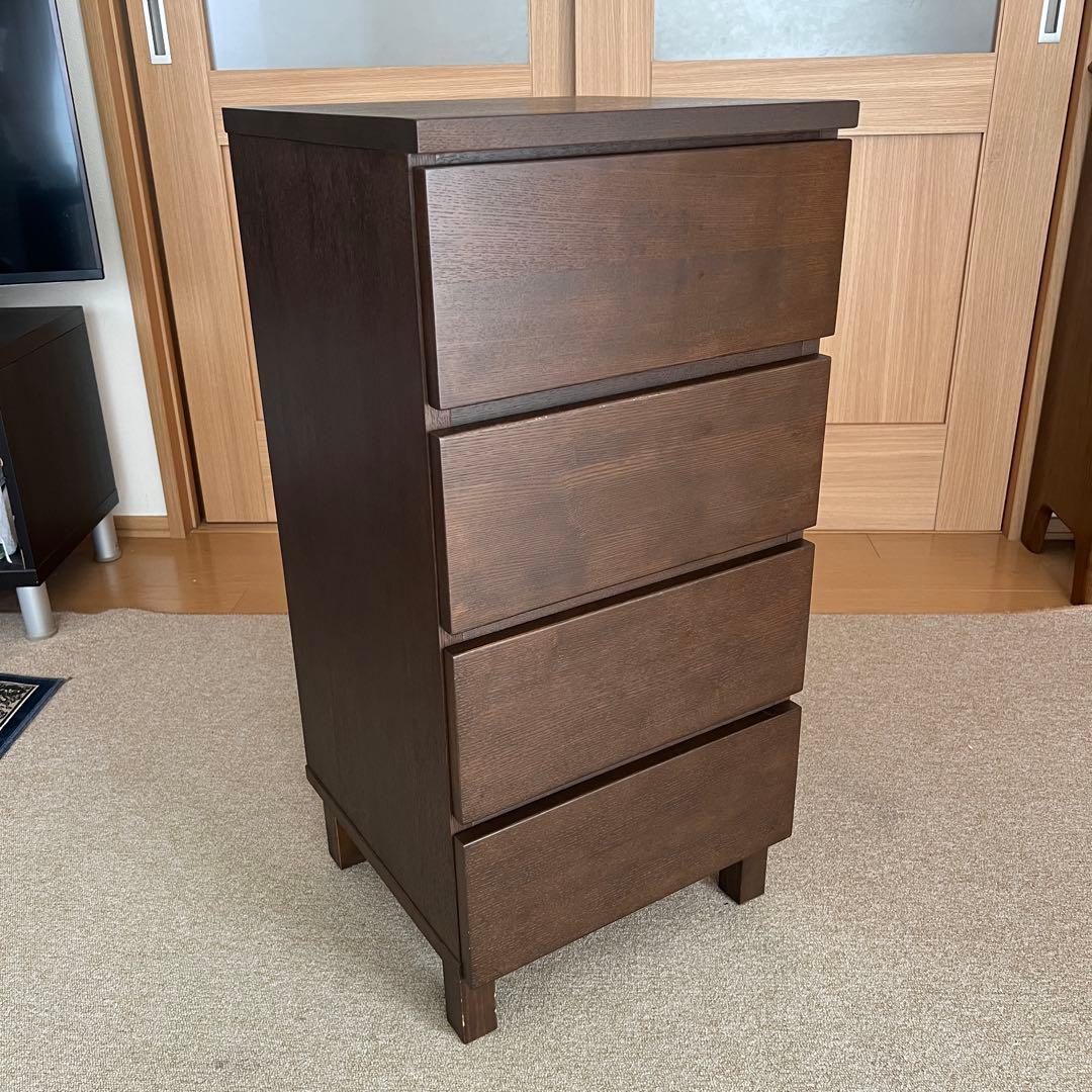 無印良品　タモ材4段チェスト【廃盤品】