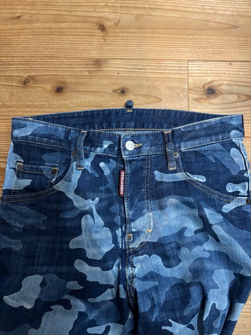 DSQUARED2 ディスクエアード　デニムカモフラ　迷彩　42