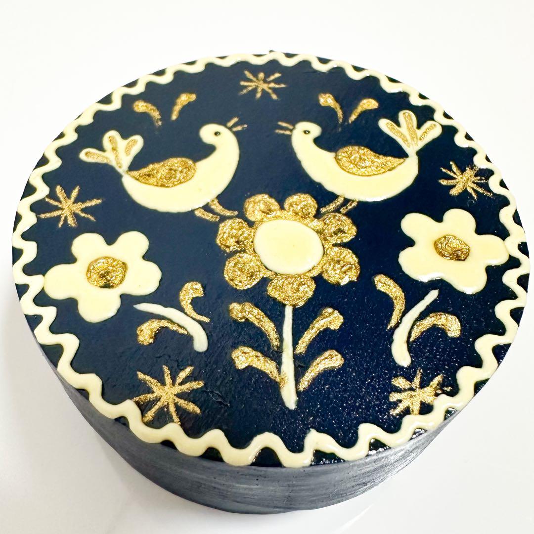 【新品 未使用】BOSSE ボッセ 木製ボックス わっぱ 鳥と花の模様