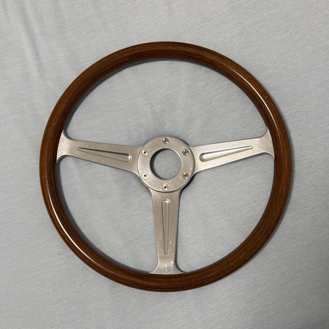 値下げ！MOMO ウッド　ステアリング 3本スポーク　当時物