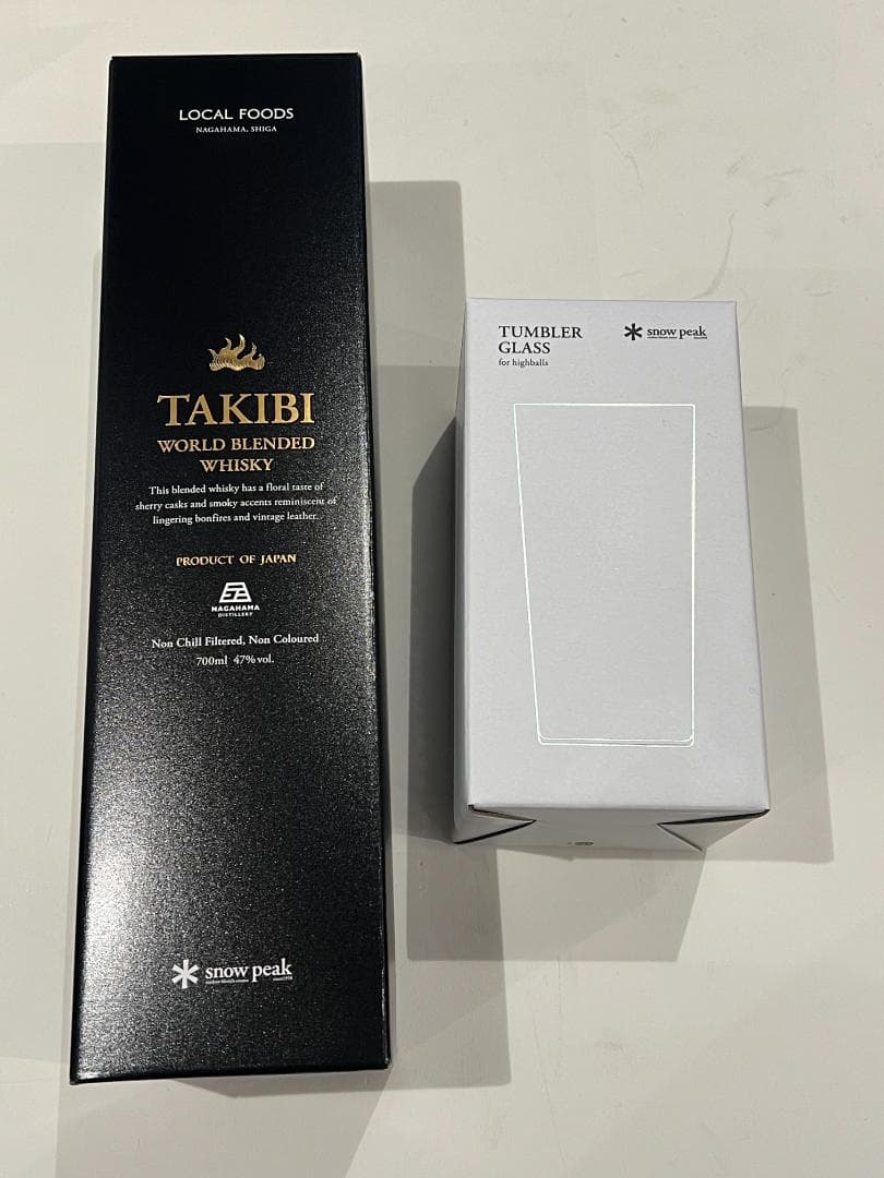 TAKIBI ウイスキー &  peak タンブラーグラス