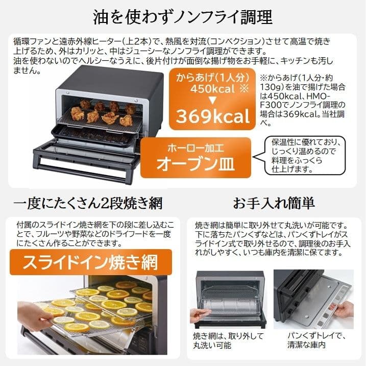【新品未使用】日立 コンベクションオーブントースター HMO-F300ノンフライ