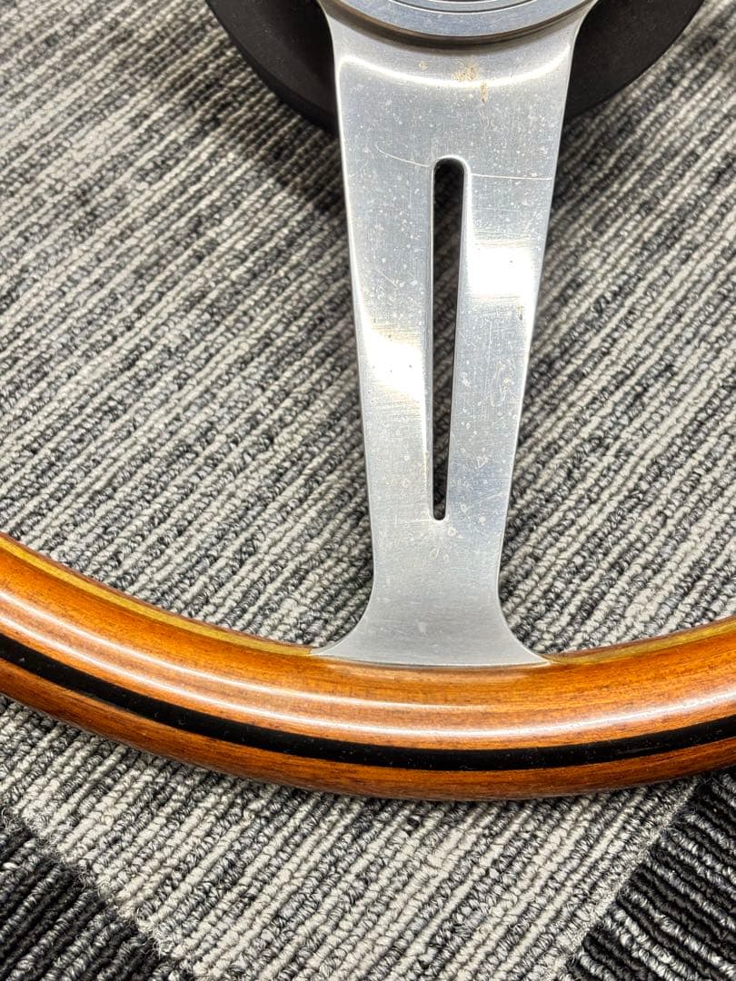 NARDI クラシック ウッドステアリング シルバーポリッシュスポーク