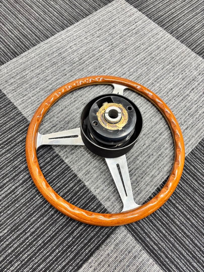 NARDI クラシック ウッドステアリング シルバーポリッシュスポーク