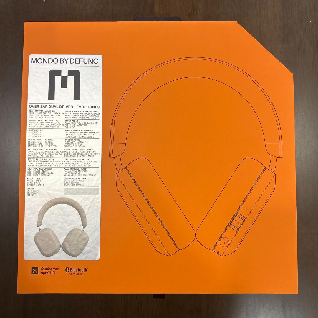 MONDO BY DEFUNC オーバーイヤー グレージュ