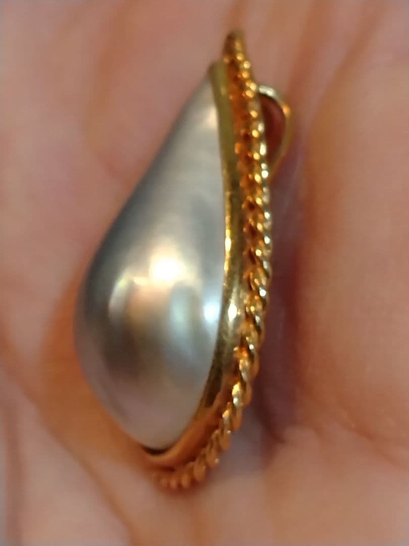 涙型パールチャーム K18ゴールドフレーム