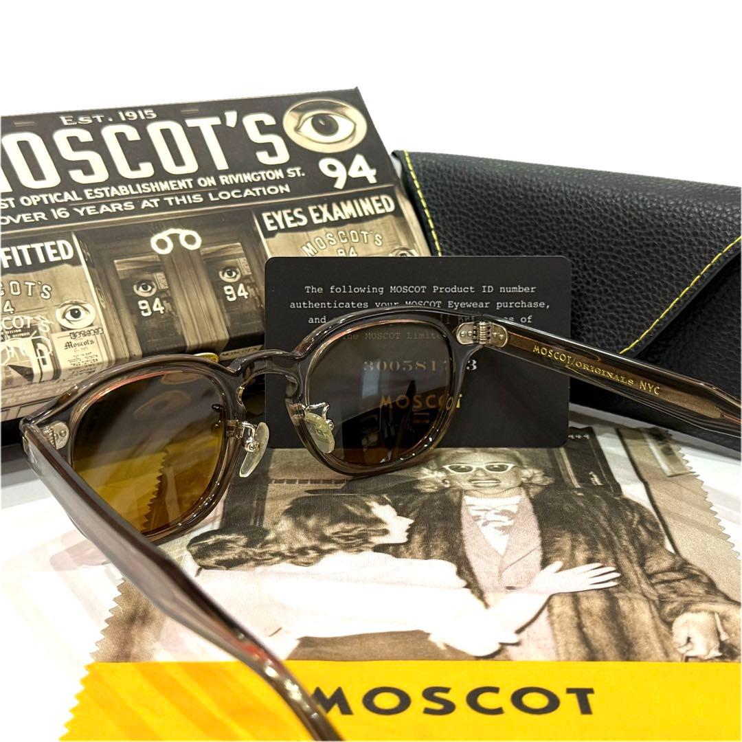 【極美品】日本限定 モスコット レムトッシュ46 BROWN ASHガラスレンズ