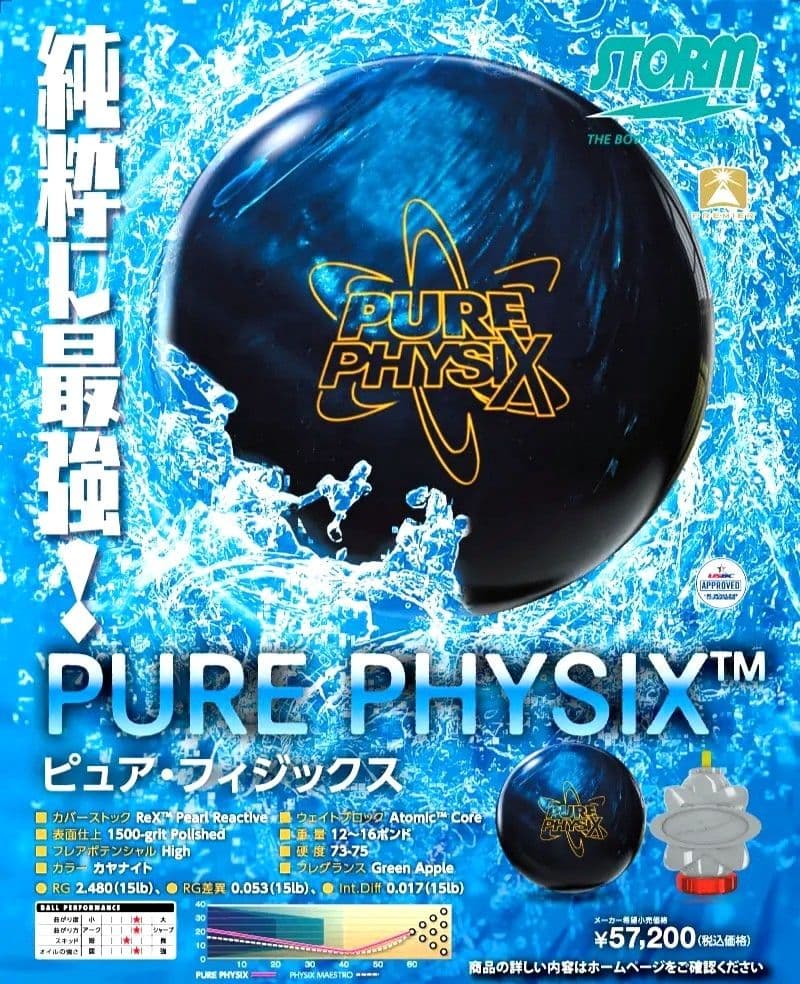 ピュア フィジックス ボウリング ボール ストーム スポーツ