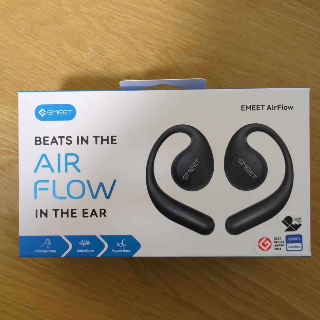 EMEET AIR FLOW ワイヤレスイヤホン ブラック