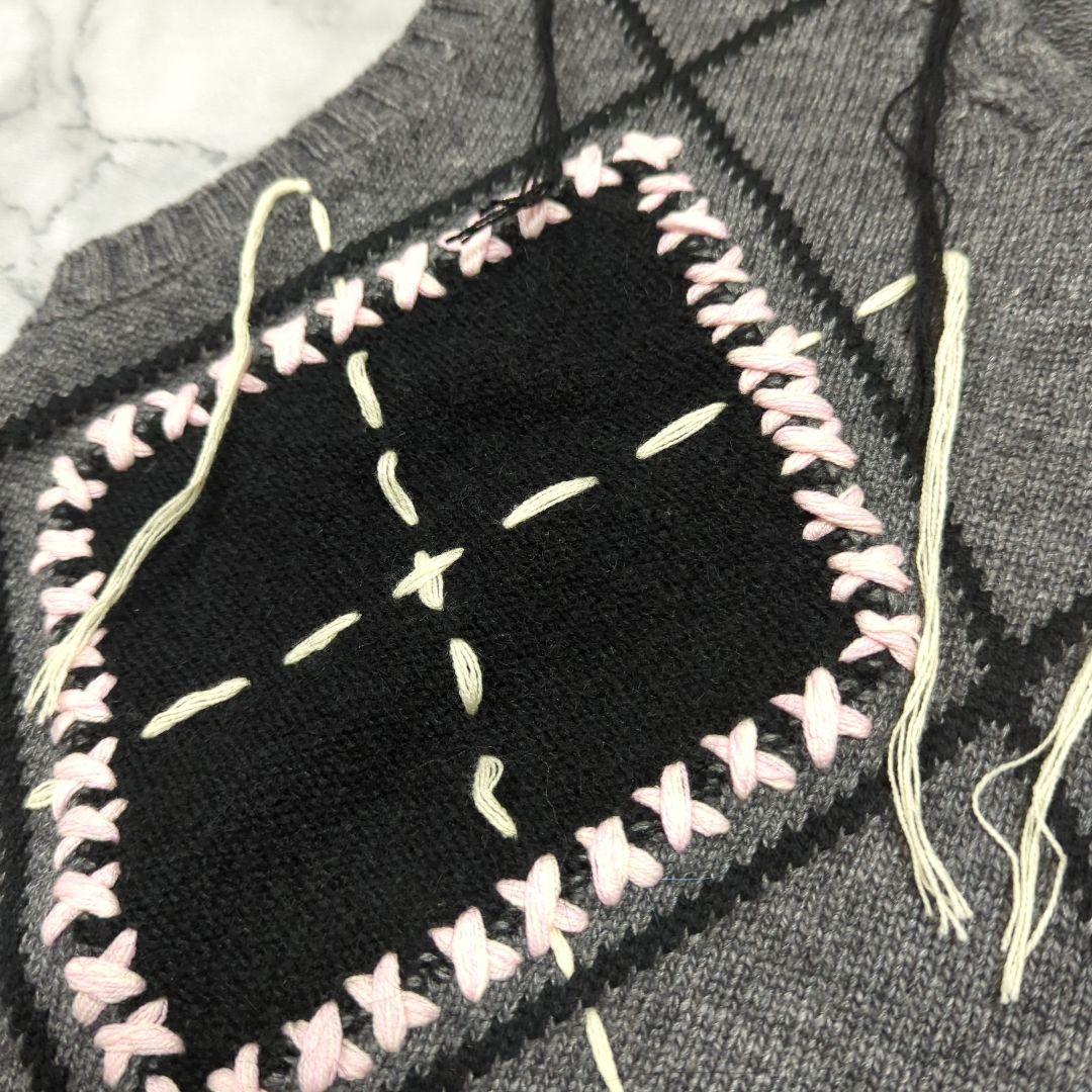 新品未使用 メゾンスペシャル 25aw ステッチアーガイルニットベスト ジレ