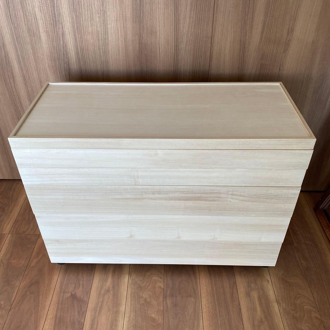 日本製 総桐衣装ケース 幅95.5cmタイプ 5段（浅2深3）