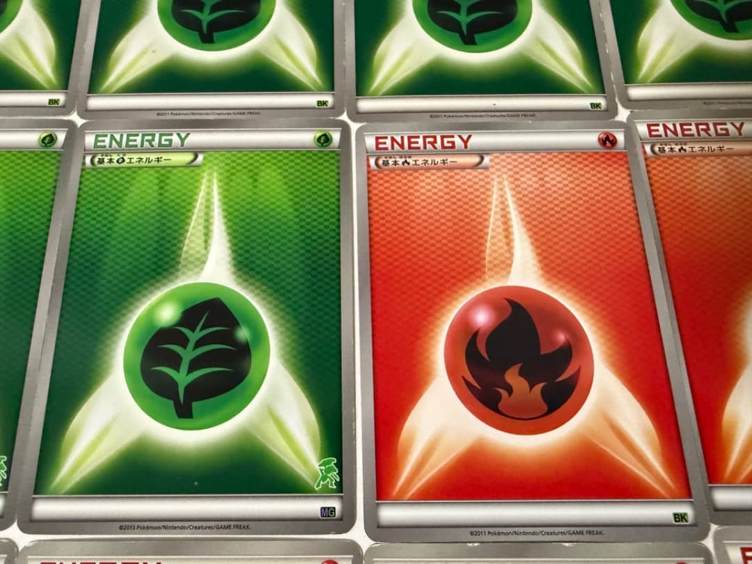 BW　格子柄　基本エネルギー　大量　まとめ売り　セット　草　炎　水　雷　超　悪