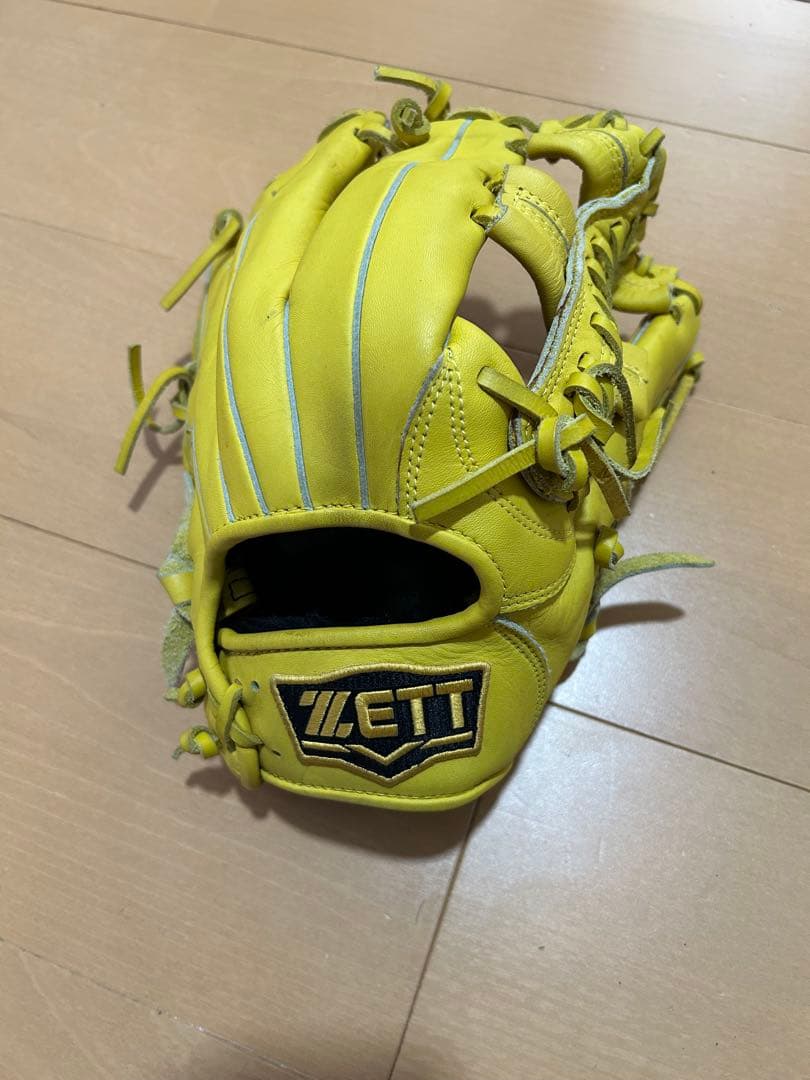 大人用　ZETT 軟式グローブ 内野手用　イエロー