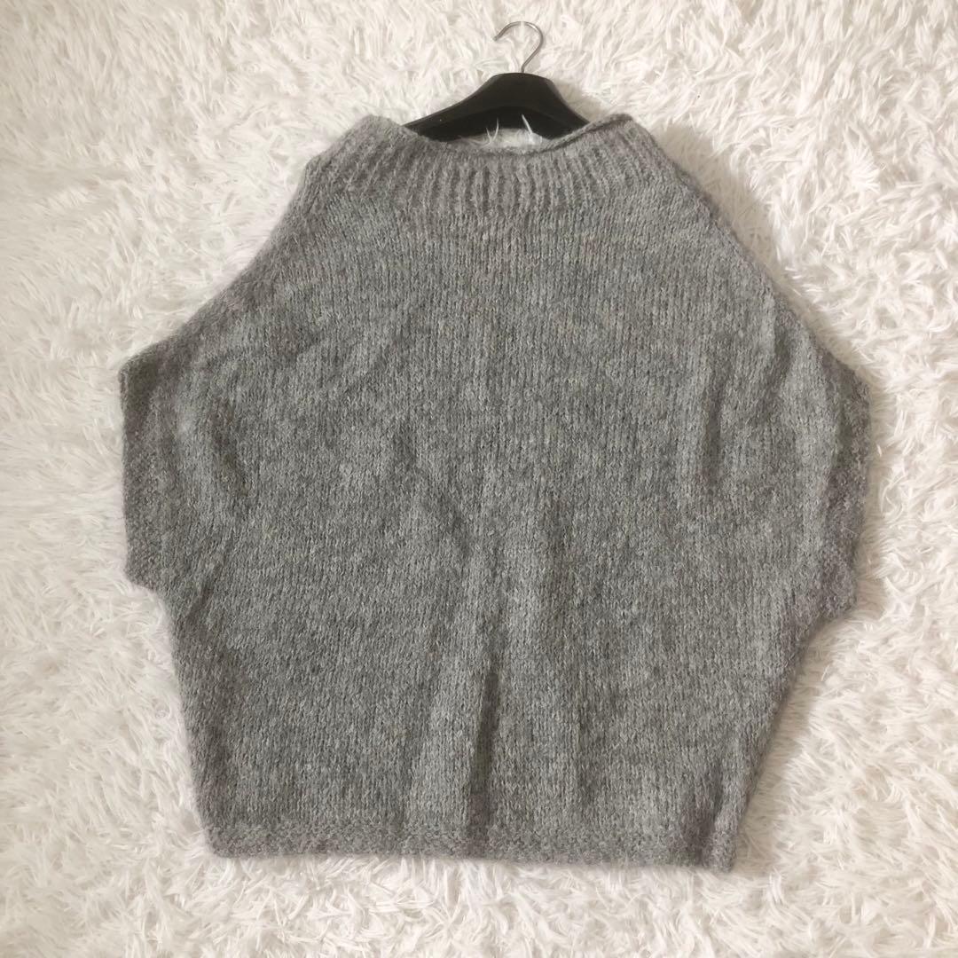 美品 かぐれ 24AW アルパカルーズベスト ゆったり ふわふわ グレー