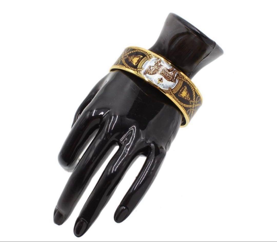 美品 エルメス エマイユGM 七宝焼き バングル ブレスレット