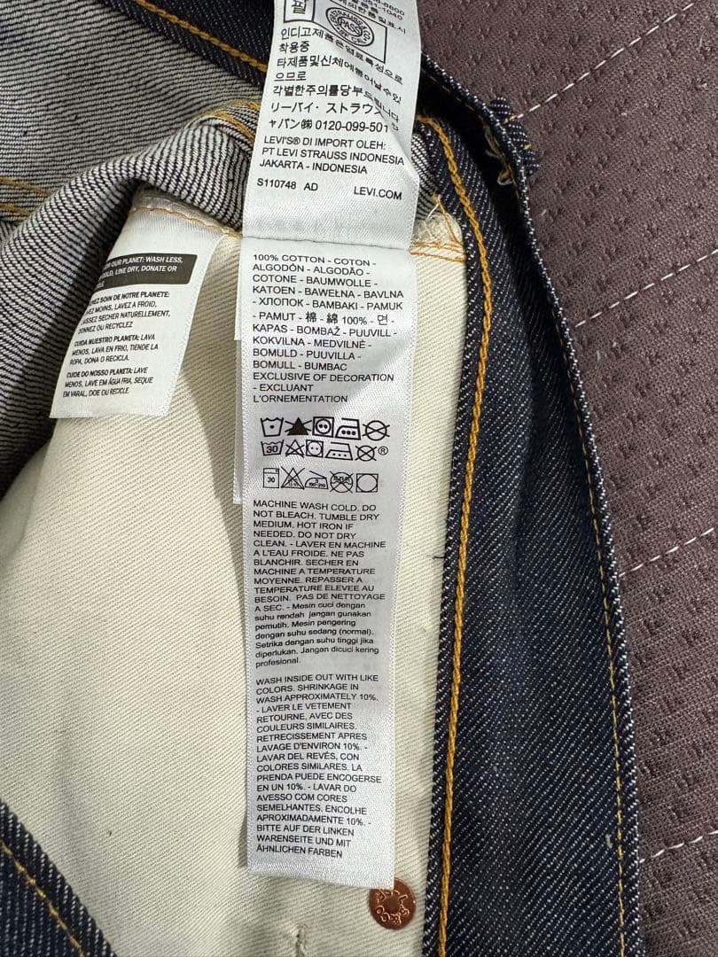 リーバイス501XX1947モデル W33 リジット LVC 復刻 赤耳