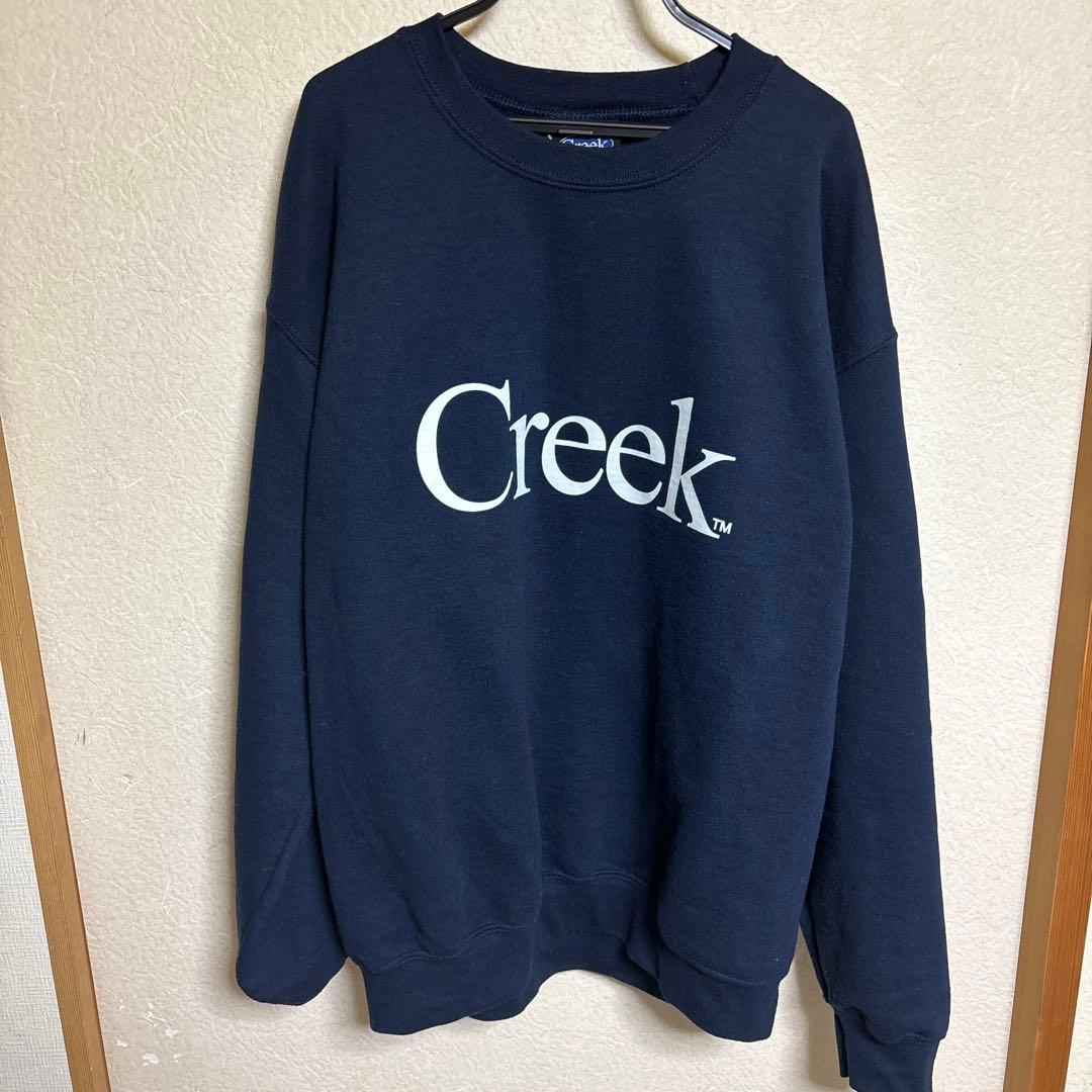 Creek ロゴ入り ネイビー スウェット