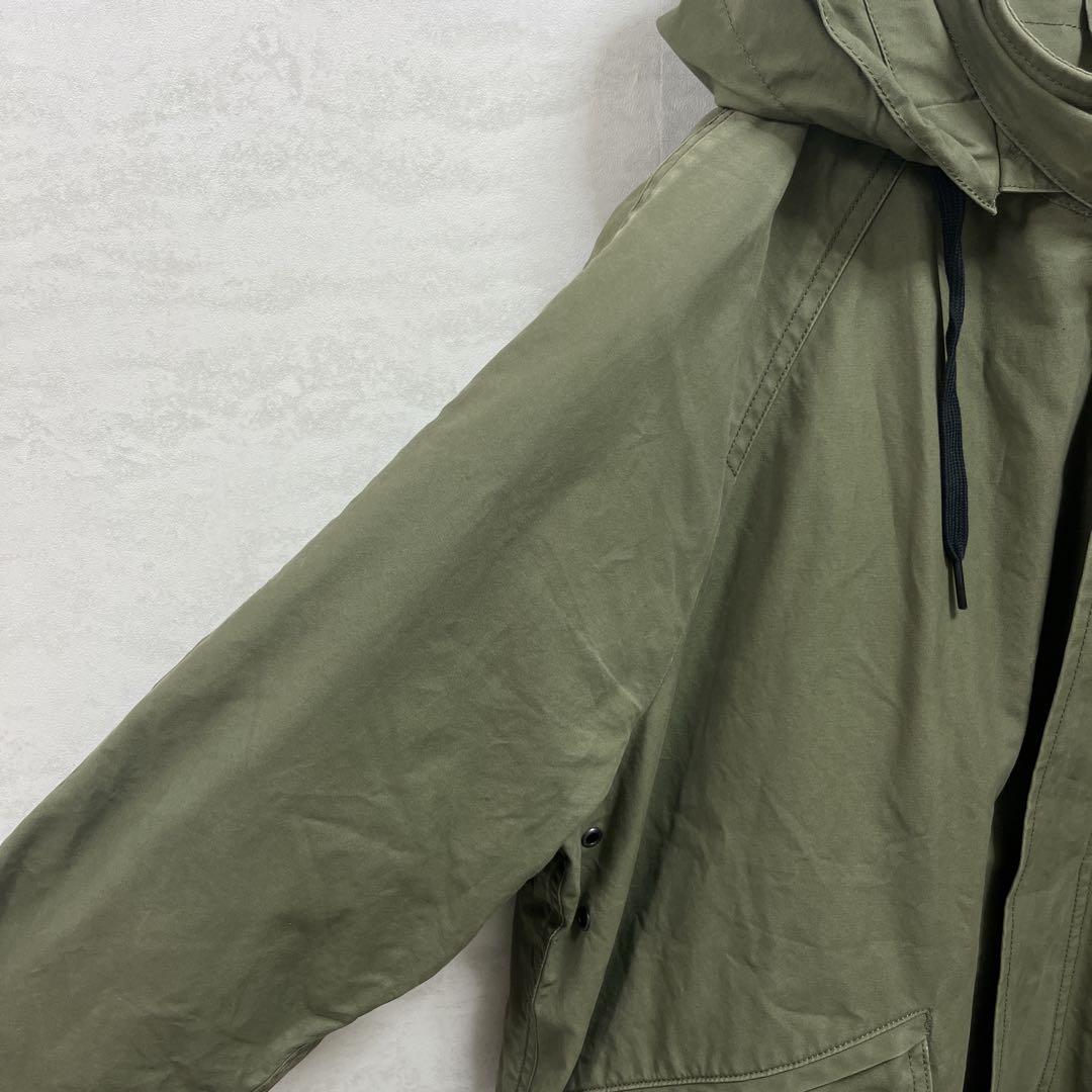 『MHL.』フーディーコート/インナーダウン取外し/ユニセックス/オリーブ/Ⅱ