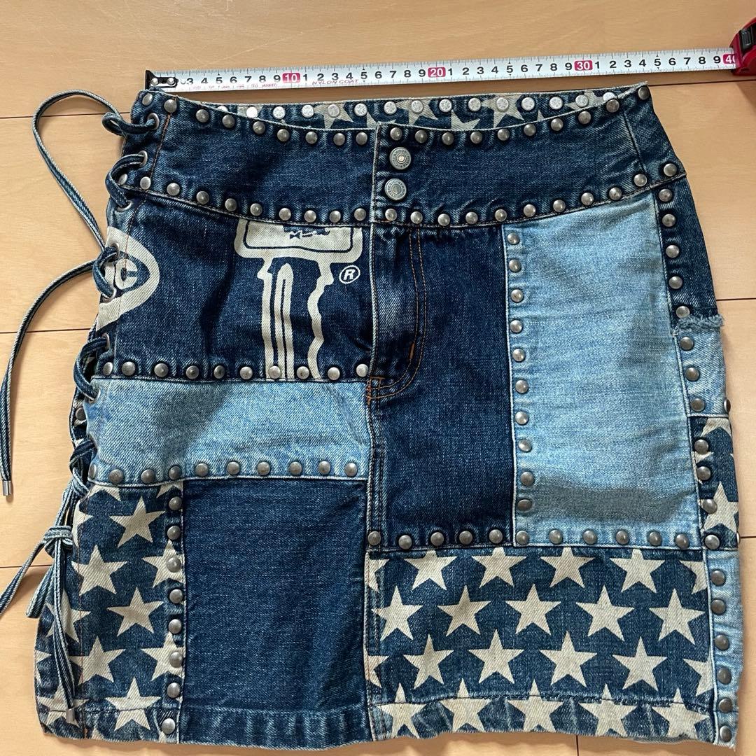 hysteric ミニスカート　スタッズ　編み上げ